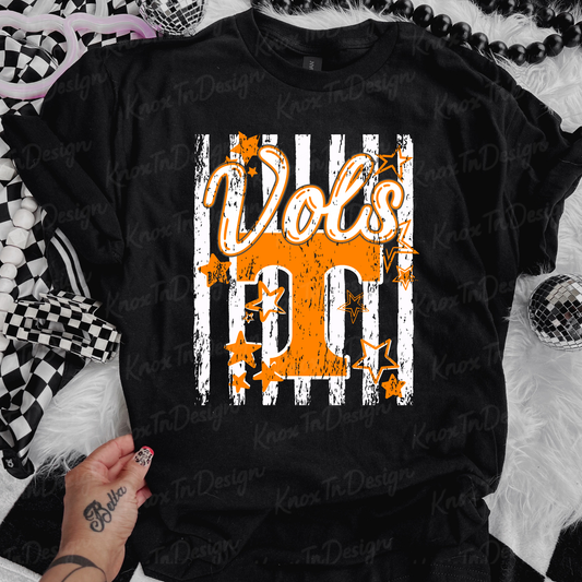 Vols Distressed Star Tee & Sweatshirt