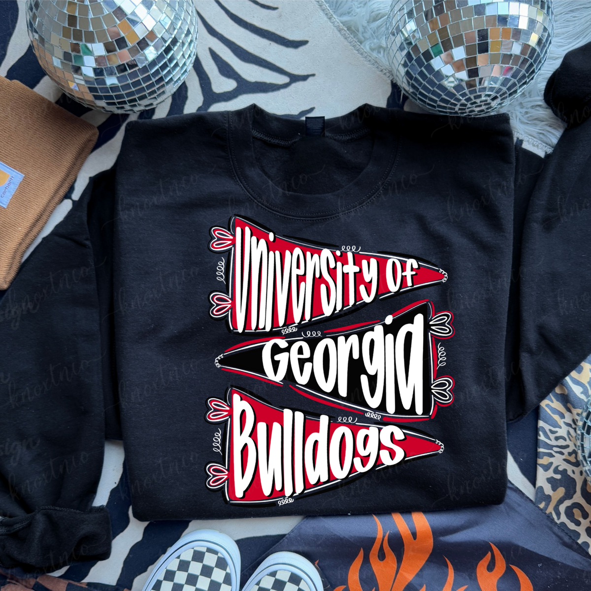 Georgia Bulldogs T-Shirt or Sweatshirt | Red Black Dawgs Game Day Shirt | Georgia Football Fan Tee