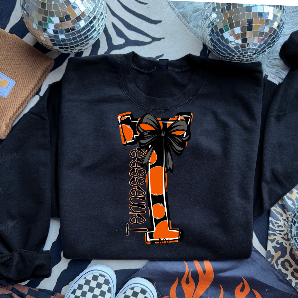 Doodle Tennessee T-Shirt or Sweatshirt | Orange & Black Tennessee Game Day Shirt | Vols Football Tee | Tennessee Fan Gift