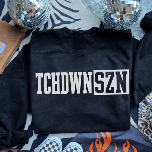 Touchdown Season T-Shirt or Sweatshirt | TCHDWN SZN Football Game Day Shirt