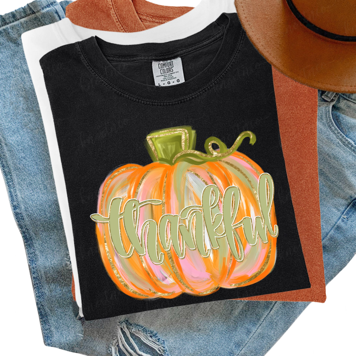 Fall Thanksgiving Pumpkin T-Shirt or Sweatshirt Small to 3X