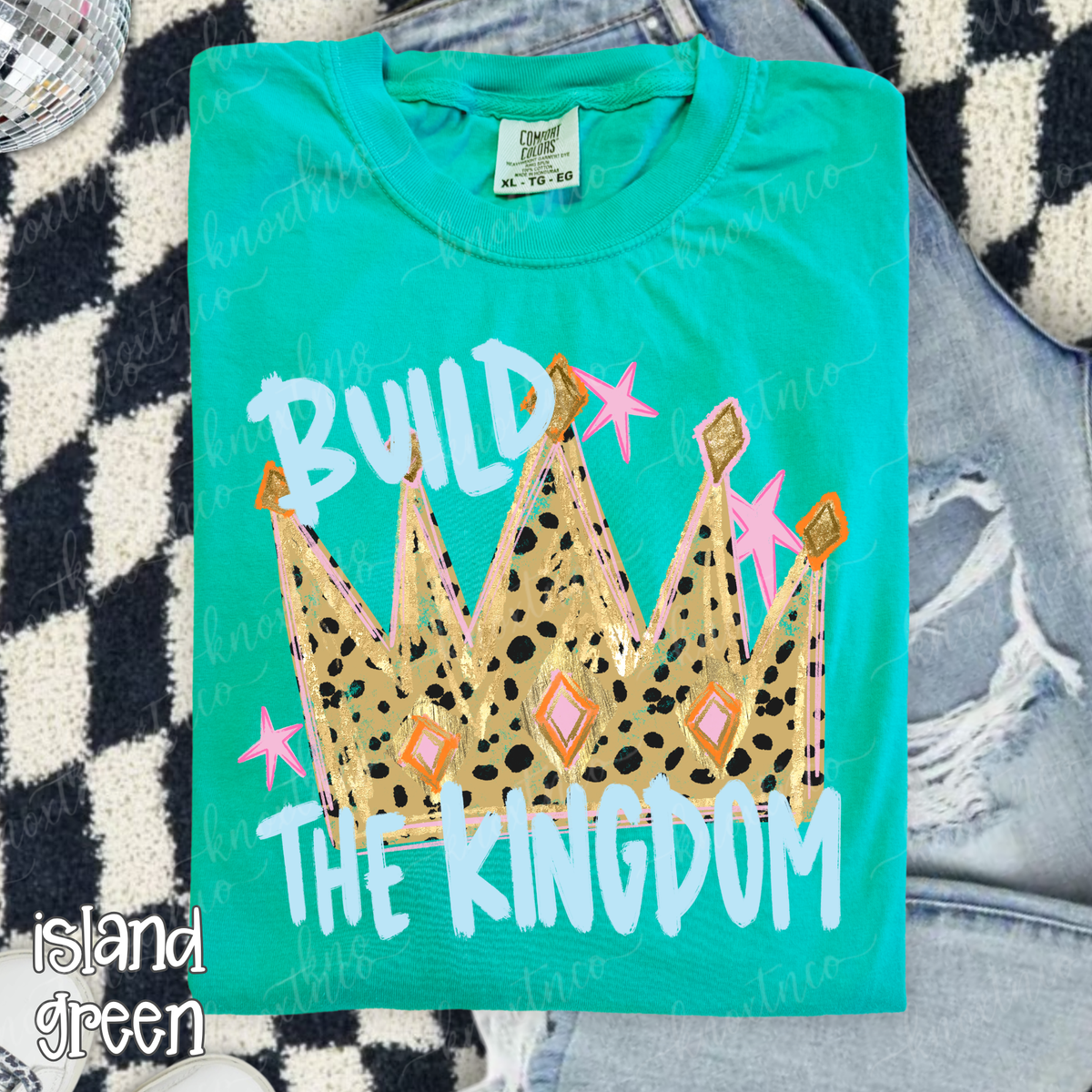 Build the Kingdom T-Shirt or Sweatshirt | Christian Comfort Colors Tee | Faith Based Graphic Shirt
