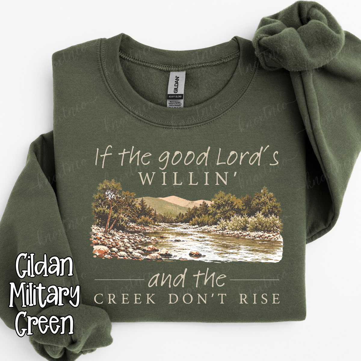 If the Good Lord’s Willin’ and the Creek Don’t Rise Shirt or Sweatshirt Unisex Small to 3X | Christian Faith Comfort Colors Tee | Southern Christian Apparel