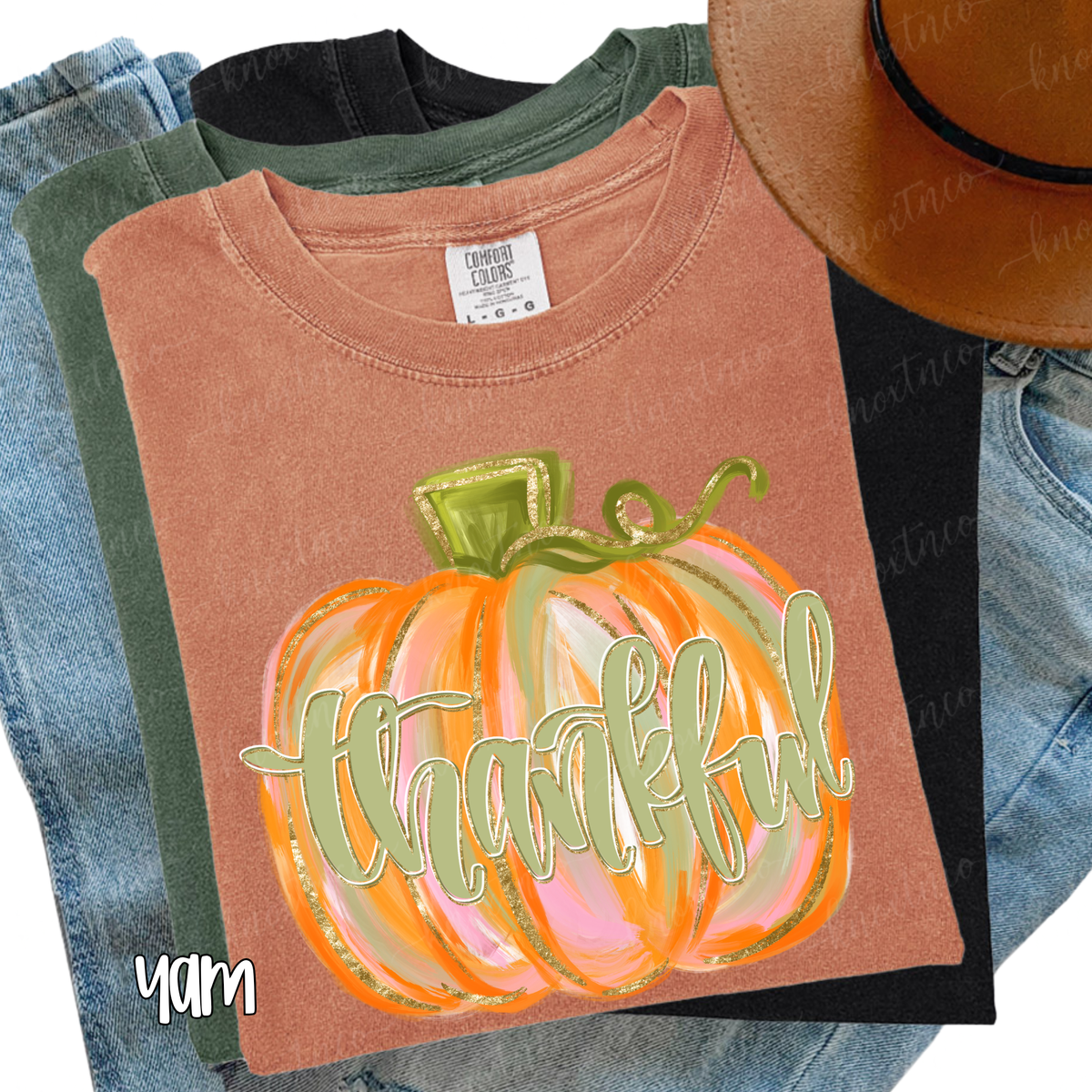Fall Thanksgiving Pumpkin T-Shirt or Sweatshirt Small to 3X