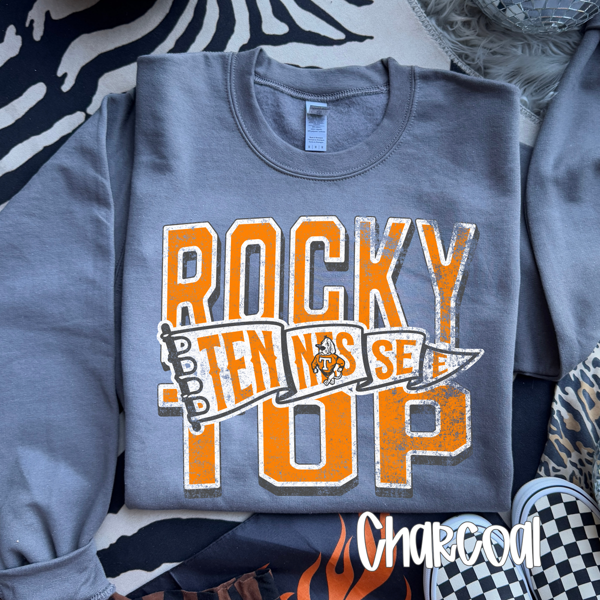 Vintage Distressed Tennessee Rocky Top Smokey Gildan T-Shirt & Sweatshirt Small to 3X Unisex