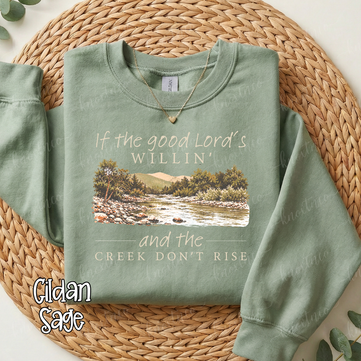 If the Good Lord’s Willin’ and the Creek Don’t Rise Shirt or Sweatshirt Unisex Small to 3X | Christian Faith Comfort Colors Tee | Southern Christian Apparel