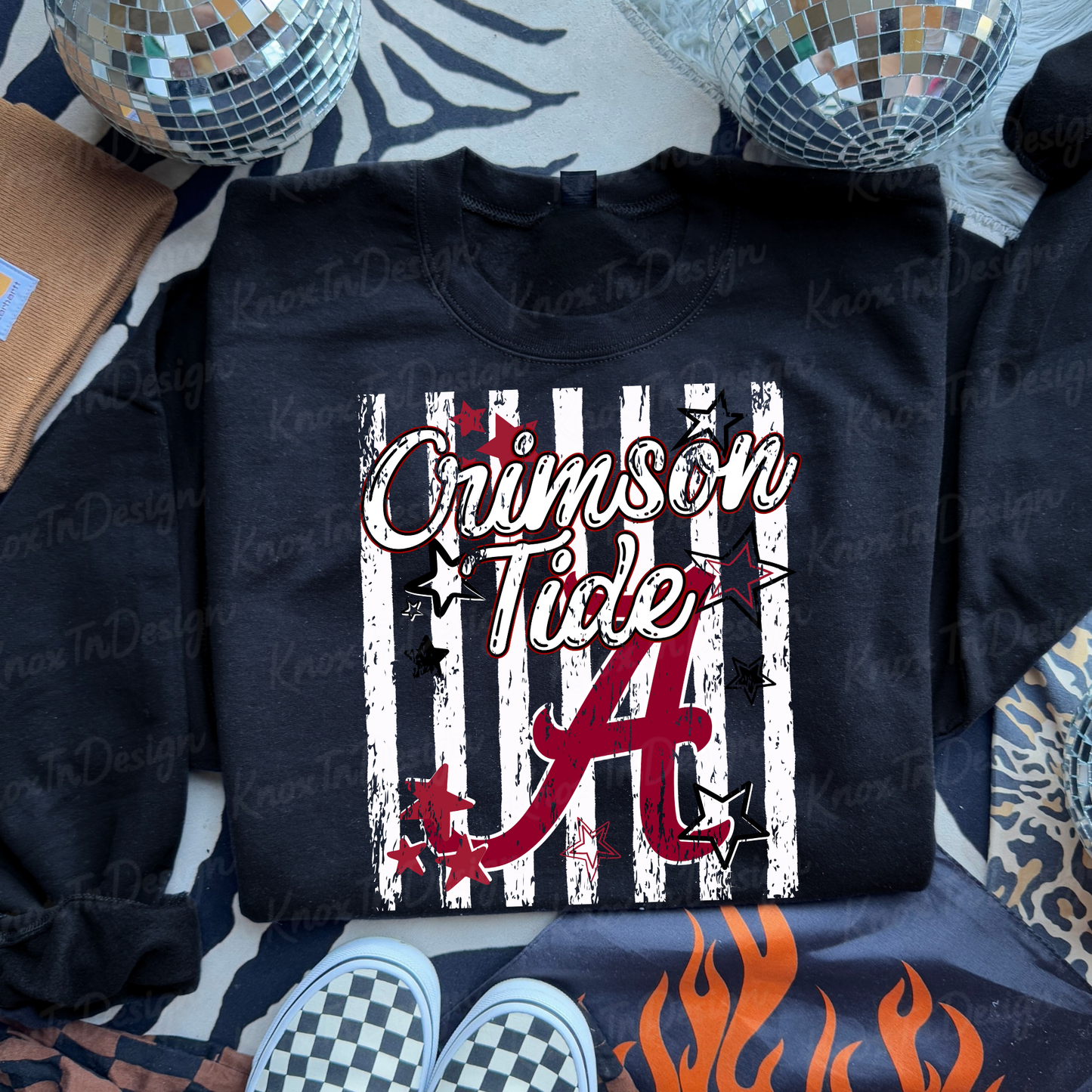 Alabama Distressed Star Tee & Sweatshirt