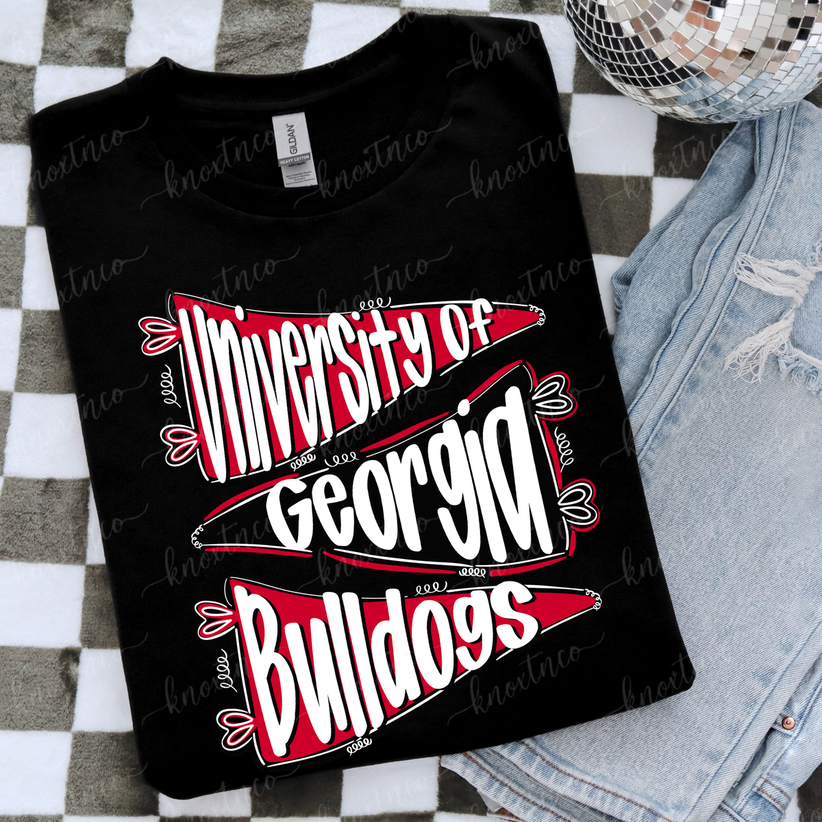 Georgia Bulldogs T-Shirt or Sweatshirt | Red Black Dawgs Game Day Shirt | Georgia Football Fan Tee