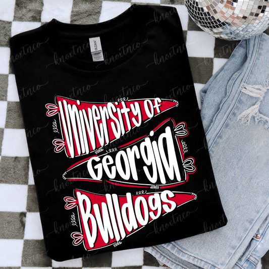 Georgia Bulldogs T-Shirt or Sweatshirt | Red Black Dawgs Game Day Shirt | Georgia Football Fan Tee