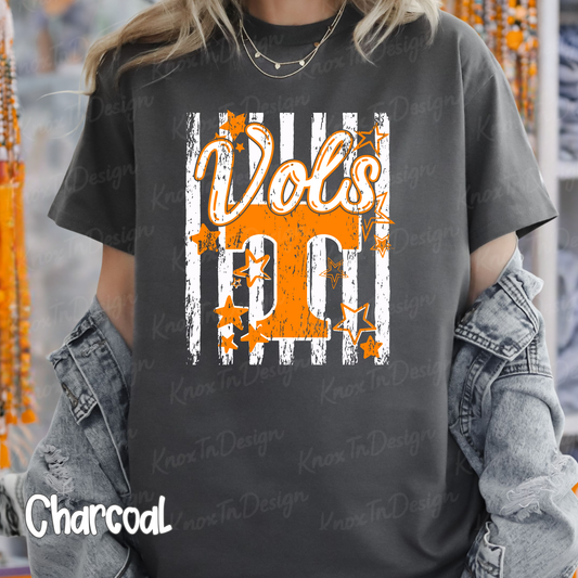 Vols Distressed Star Tee & Sweatshirt