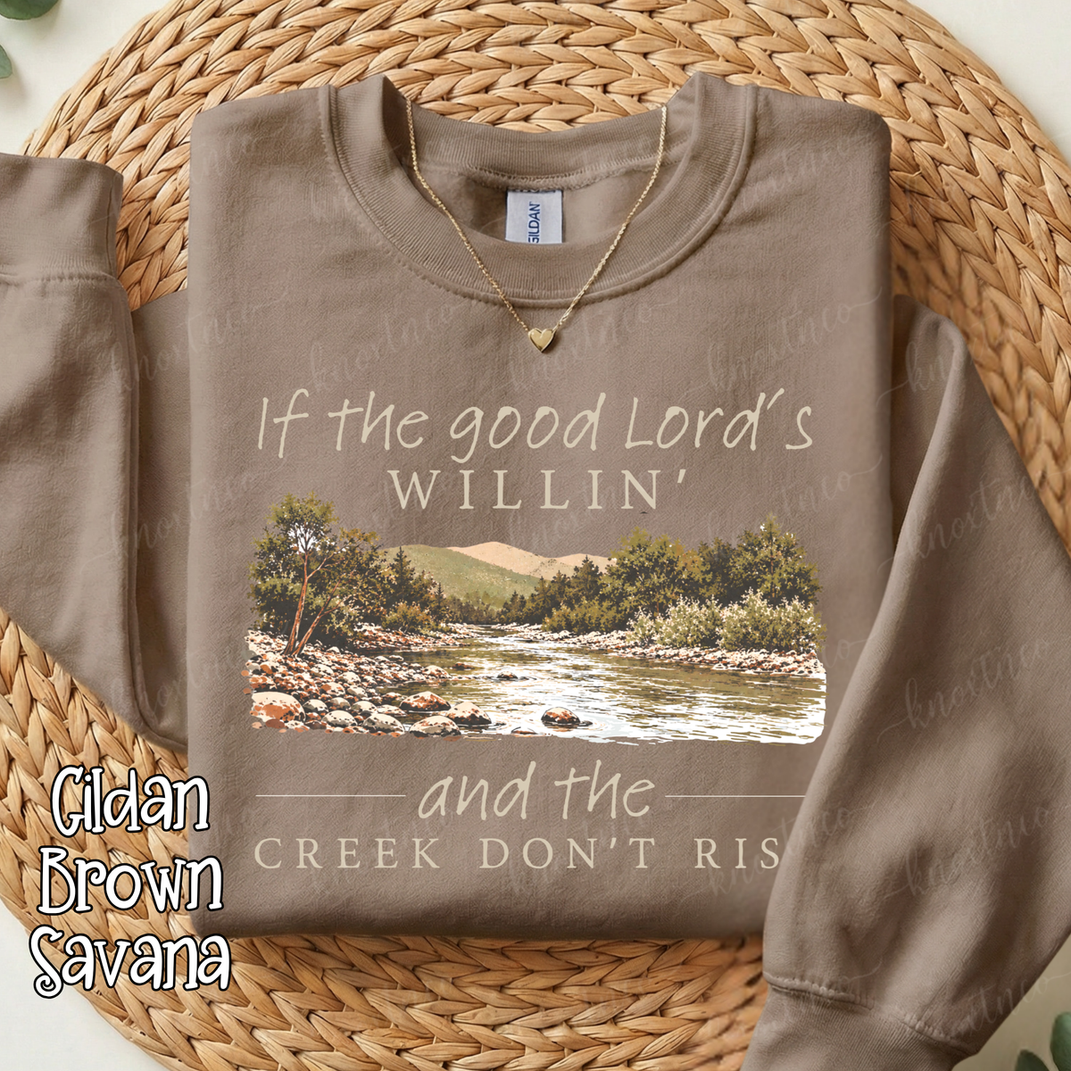 If the Good Lord’s Willin’ and the Creek Don’t Rise Shirt or Sweatshirt Unisex Small to 3X | Christian Faith Comfort Colors Tee | Southern Christian Apparel