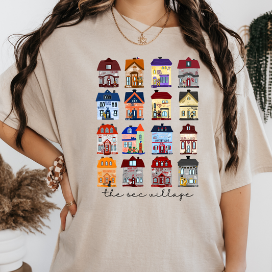SEC Village T-Shirt or Sweatshirt | Southern College Football Shirt | SEC Game Day Tee | Football Fan Gift