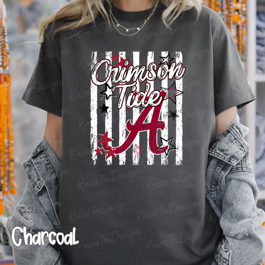 Alabama Distressed Star Tee & Sweatshirt