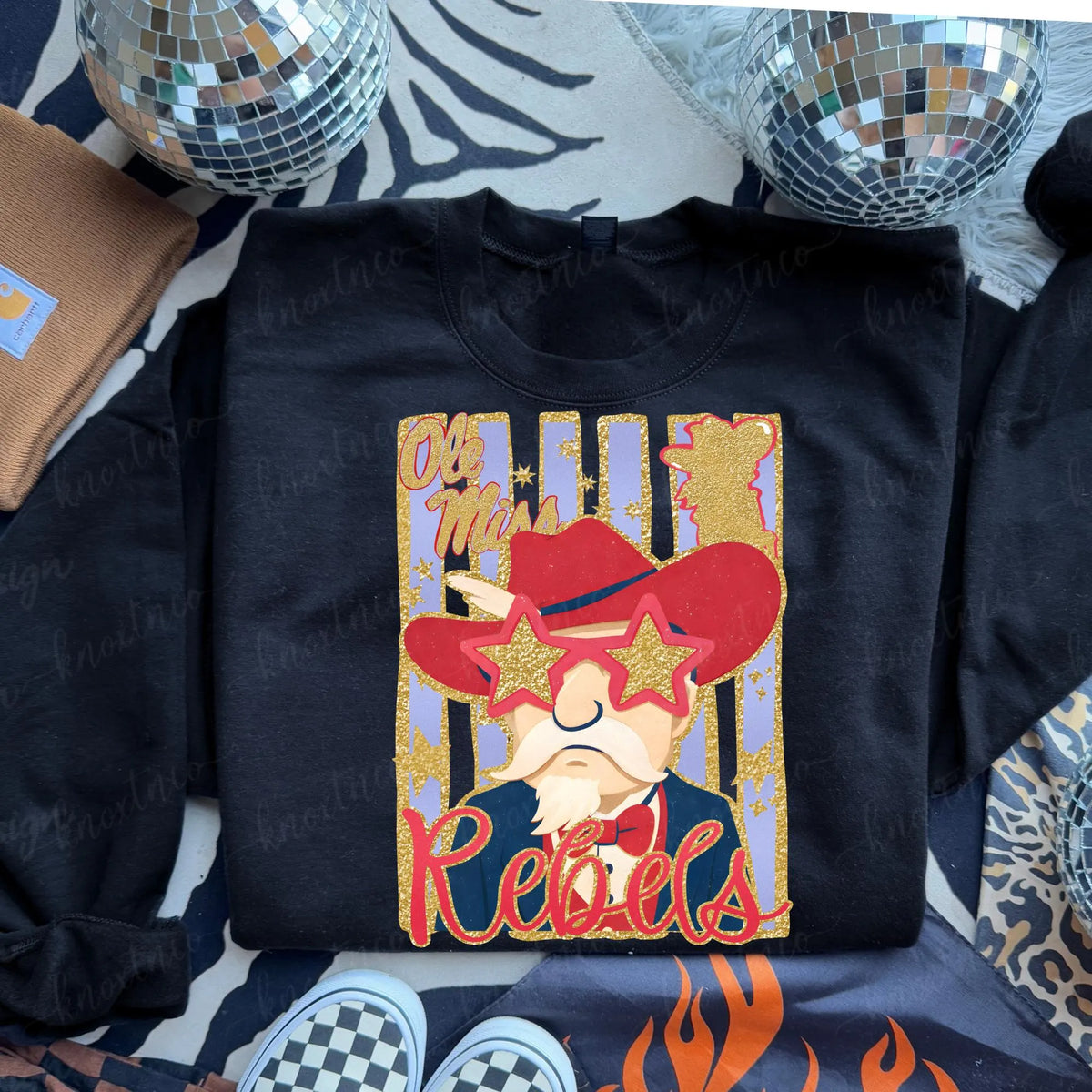 Ole Miss Rebels, Football T-Shirt or Sweatshirt, Rebels Shirt or Sweatshirt Gameday Apparel, Glitter Look Game Day Tee