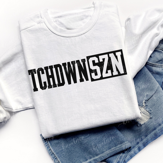 Touchdown Season T-Shirt or Sweatshirt | TCHDWN SZN Football Game Day Shirt
